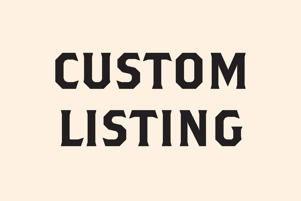 Placeholder image with the text 'CUSTOM LISTING' indicating that it is a customized product listing for a customer.
