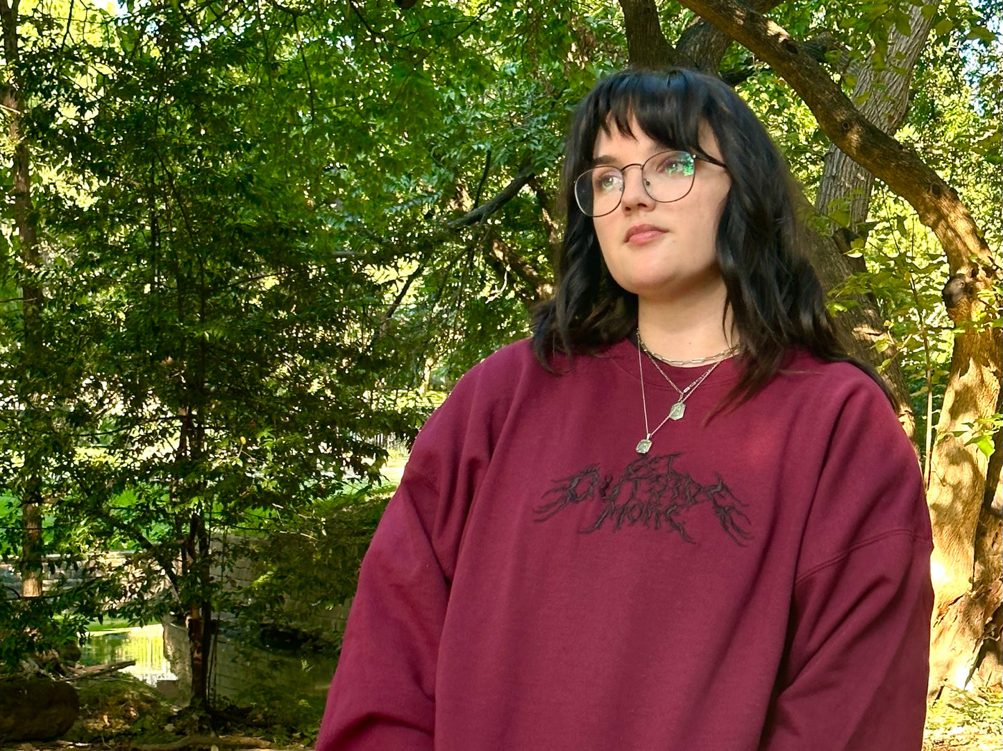 Get Outside More Crewneck Maroon & Olive