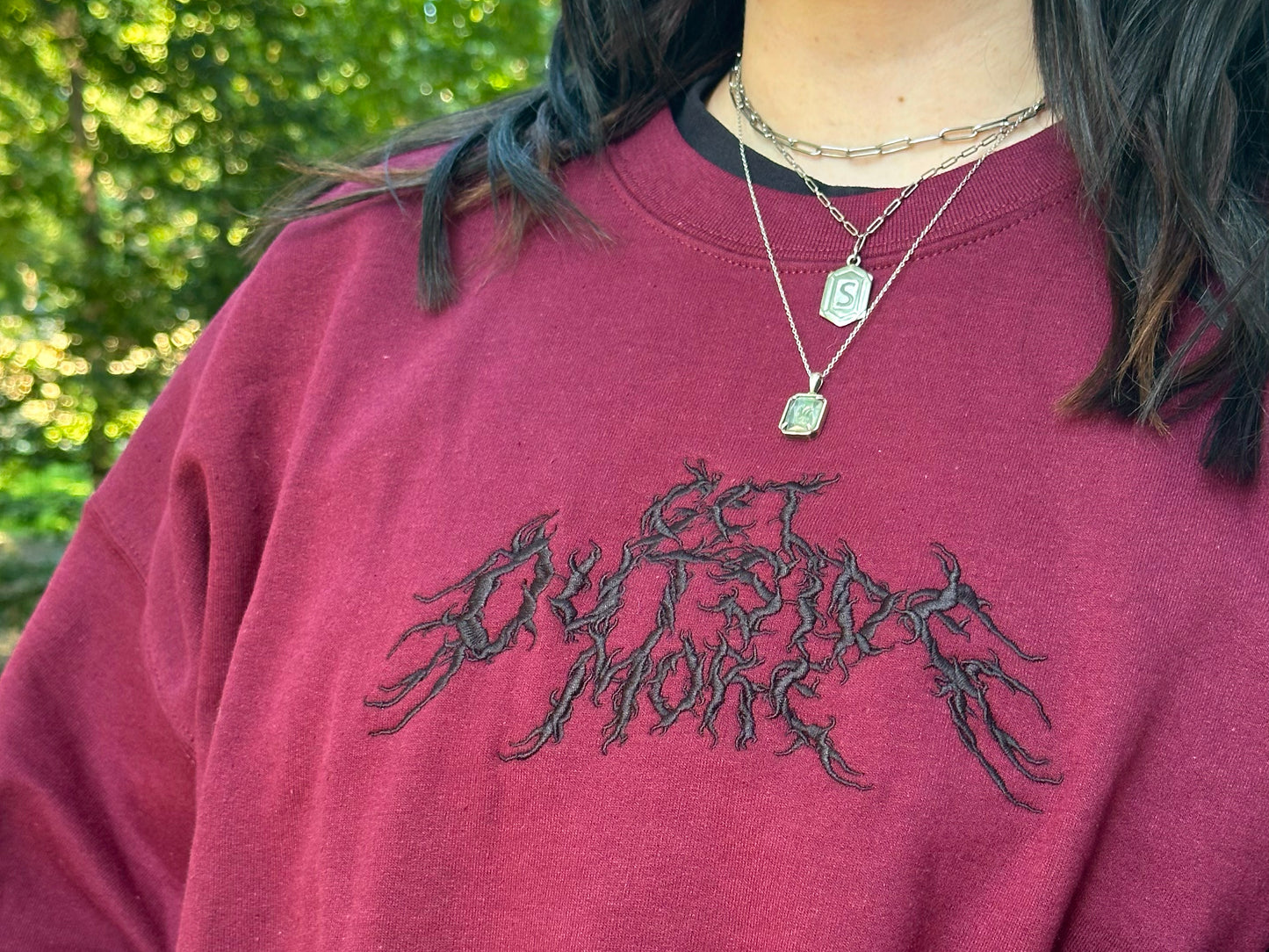 Get Outside More Crewneck Maroon & Olive
