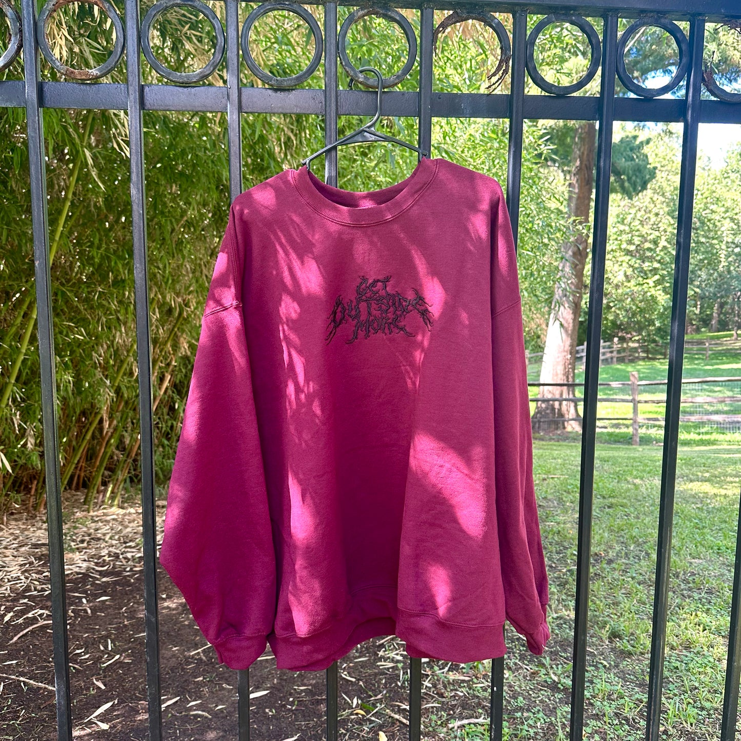 Get Outside More Crewneck Maroon & Olive