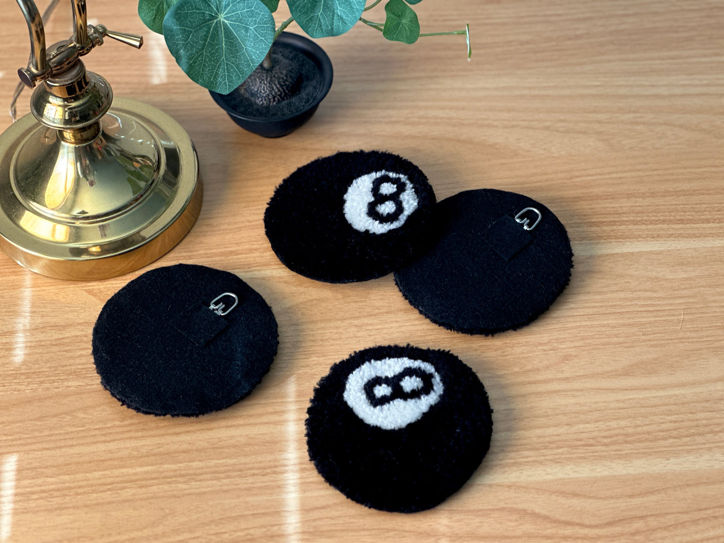 Mini 8-Ball Tufted Wall Hanging